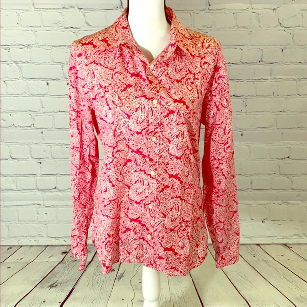 Hot Pink Paisley Club Monaco Button Up